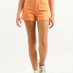 United Colors of Benetton Orange Mid Rise Shorts-picture-48