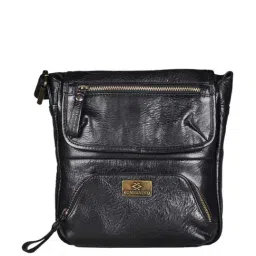 KOMPANERO Black Solid Cross Body Bag-11