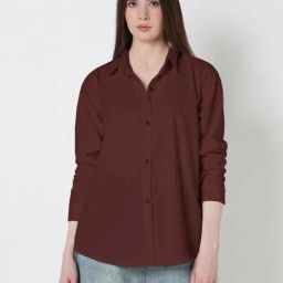 SHOWOFFFF Maroon Solid Shirt-image-39