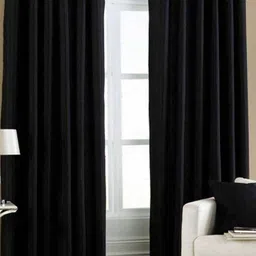 BELLA TRUE Black 2 Pieces Eyelet Fitted Door Curtains-image-51