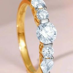 GIVA 14k Yellow Gold Diva Lab Grown Diamond Ring-image-4