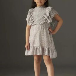 KidsDew Kids Grey Printed Dress-image-63