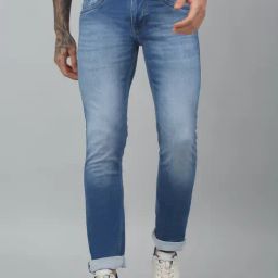 Cantabil Light Blue Regular Fit Jeans-image-76