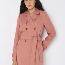 Vero Moda Pink Polyester Relaxed Fit Coat-picture-17