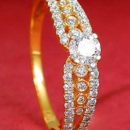 GIVA 14k Yellow Gold Splendid Sparkle Lab Grown Diamond Ring-image-61