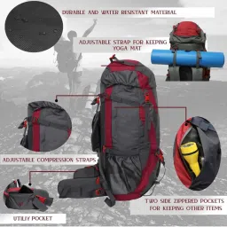 F Gear Penny 75 Ltrs Red & Grey Color Block Large Backpack image 4