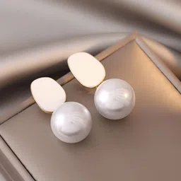 Celestique Korean Pearls Beaded Spherical Shaped Drop Earrings-image-97