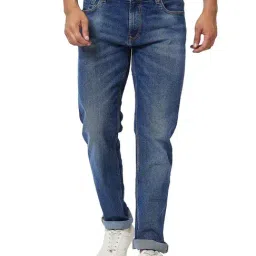 Spykar Blue Cotton Comfort Fit Jeans-picture-2