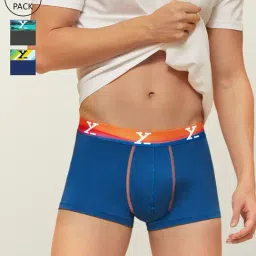 XYXX Multicolor Micro Modal Trunks - Pack of 3-image-79