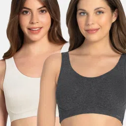 Amante Grey & White Full Coverage Full Coverage Bra (Pack Of 2) image 1