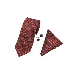 RARE COMBEE GROUP Men Printed Necktie With Pocket Square & Cufflinks-image-77