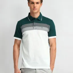 Arrow White Cotton Regular Fit Printed Polo T-Shirt-picture-1