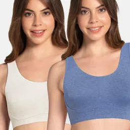 Amante Blue & White Full Coverage Full Coverage Bra (Pack Of 2) image 1