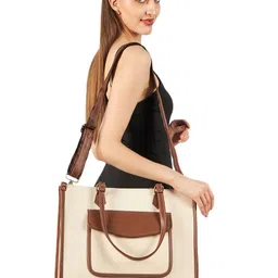 MINI WESST Go Socials Canvas Structured Shoulder Bag image 1