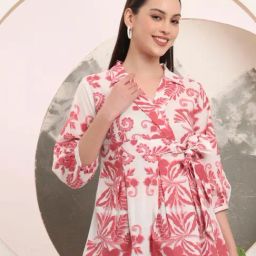 Yufta Pink Pure Cotton Floral Top-picture-17