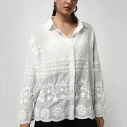Showoff White Cotton Regular FitShirt-image-36