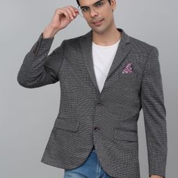 Cantabil Self Design Single Breasted Blazer-picture-39