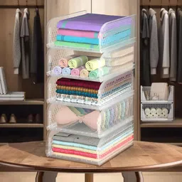 Kuber Industries Transparent 5 Pieces Drawer Organiser-16