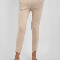 Allen Solly Beige Regular Fit Mid Rise Trousers-image-45