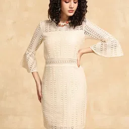 Kazo Lace Sheath Mini Dress-picture-17