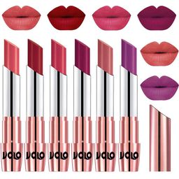 VOLO Set Of 6 Creme Matte Lipsticks 3.5 g - Dark Peach-Red-Pink-Magenta-Light Peach-Purple-14