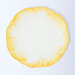 Westside Home Yellow Floral Design Dinner Plate-image-22