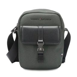 TOMMY HILFIGER Olive Black Neuman Textured Cross Body Bag-picture-0