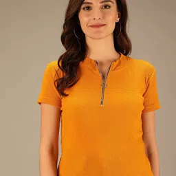 VANGULL Ribbed Mock Collar Top-picture-35