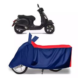 Auto Pearl Two Wheeler Cover with Bag for Piaggio Notte, Red & Blue-29