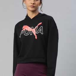 Puma Women Black Printed Modern Sports Hooded Sweatshirt-picture-23