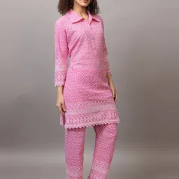 TYSORT Embroidered Tunic & Trousers Casual Co-Ord Set image 5