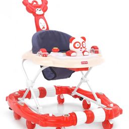 Babyhug Rabit Musical Walker cum Rocker With Parental Push Handle - Black Red-24