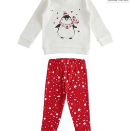 iDO Italy Interlock Full Sleeves Top and Bottomwear Penguin Print - Cream-picture-18
