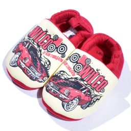 Kidofash Car Printed Booties - Yellow Red-image-2