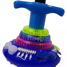Yamama Super Spinning Launcher Top With Flashing Led Light and Music Electric - Blue-18