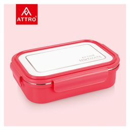 Attro Hotmate Stainless Steel Insulated Airtight Leak Proof Lunch Box - Pastel Peach-image-64