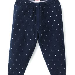 Babyhug Knitted  Full Length Printed Fleece Bottom  - Blue-picture-20