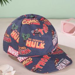Babyhug Marvel Summer Cap With Avengers Print - Multicolour-image-44