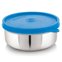 Steel Lock Flex Stainless Steel Container/Dabba with Lid Airtight for Food Storage, Easy to Carry, Leak Proof and Stackable (SL-32/500 ml) Blue.-image-90