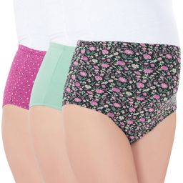 Bella Mama Cotton Elastane High Coverage Printed Panty Set (Colour May Vary)-image-36
