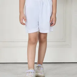 Mini & Ming Cotton Solid Shorts - White-picture-23