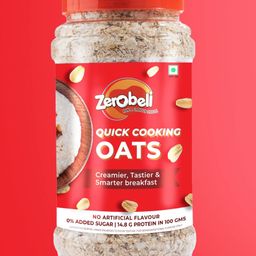 Zerobeli 100% Natural Wholegrain Porridge Instant Oats Jar 500g-image-67
