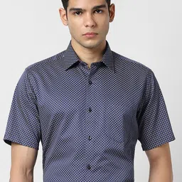 Van Heusen Micro Ditsy Printed Pure Cotton Formal Shirt-image-4