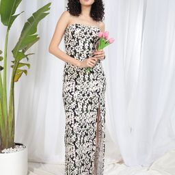 TANDUL Animal Print Off-Shoulder Maxi Dress-image-27