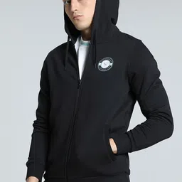 Puma Men Solid Full Zip Hooded Bomber Jacket-image-52