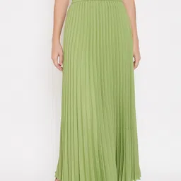 U&F Gathered or Pleated Flared Maxi Skirt-picture-27