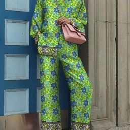 TRENBEE Printed Shirt Collar Neck Shirt With Trousers Co-Ords-image-8