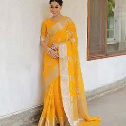 AMRUTKALA SAREES Woven Design Zari Banarasi Saree-picture-28