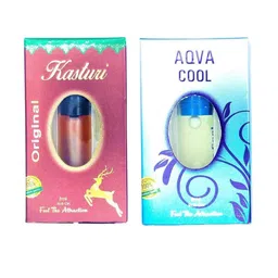 RAVIOUR LIFESTYLE Feel The Attraction Set Of 2 Aqua Cool & Kasturi Attar - 8ml Each-18