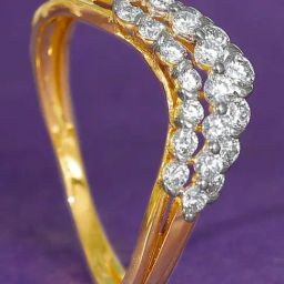 GIVA 18k Yellow Gold Forever Yours Vanki Lab Grown Diamond Ring-image-4